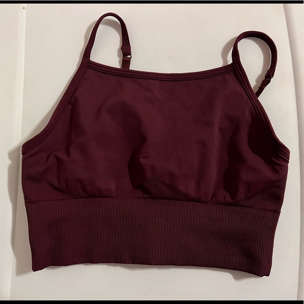 Burgundy Lululemon sports bra